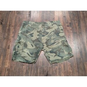 Wrangler Cargo Shorts Mens XL 42 Camo‎ Camouflage Multi Pocket Outdoor Workwear